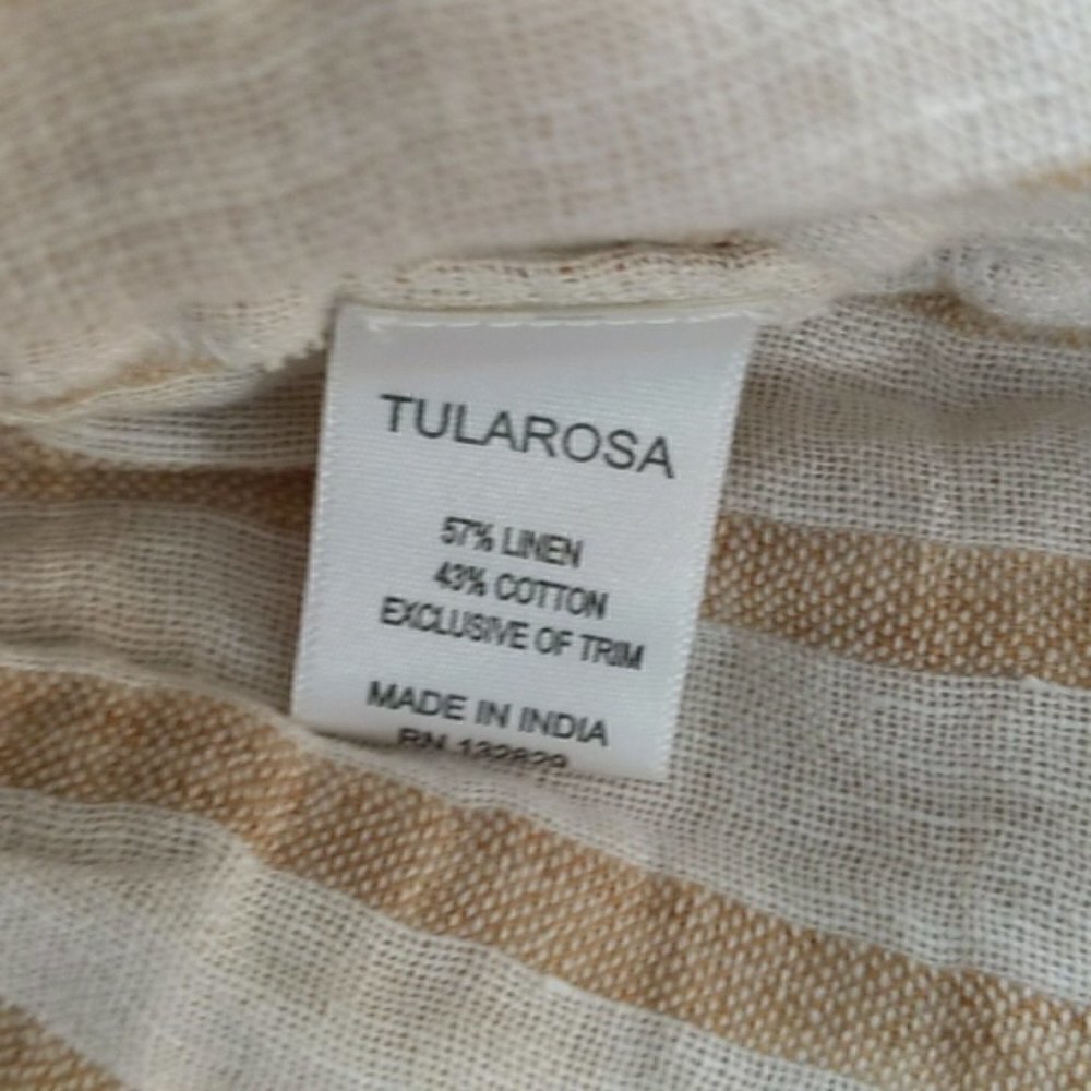 Tularosa Linen Ruffle Shirt Convertible Straps - Picture 2 of 4